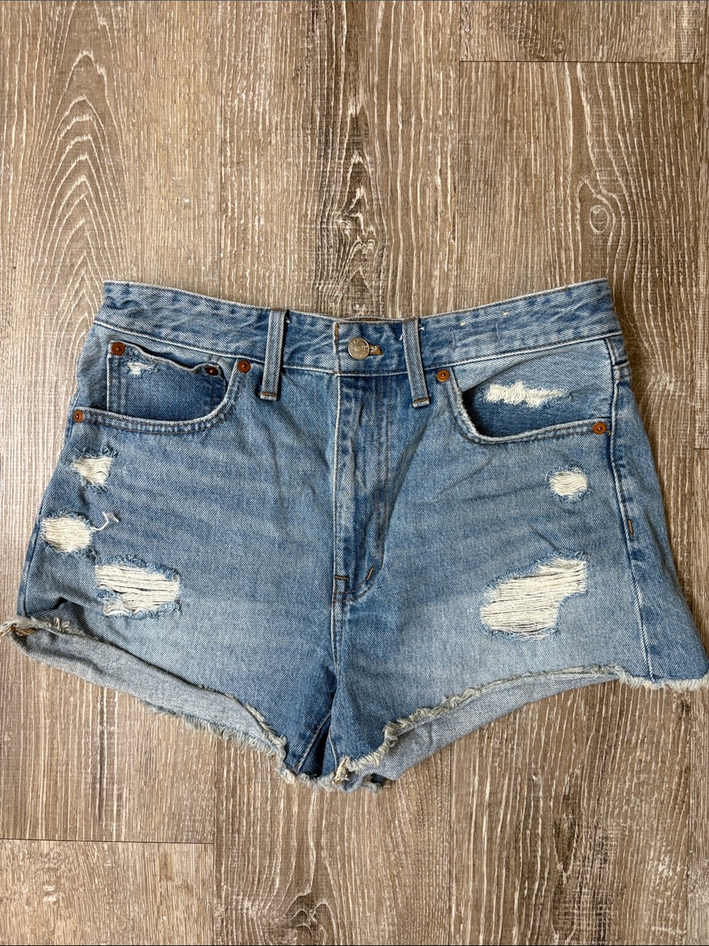 Madewell Relaxed Distressed Denim Shorts